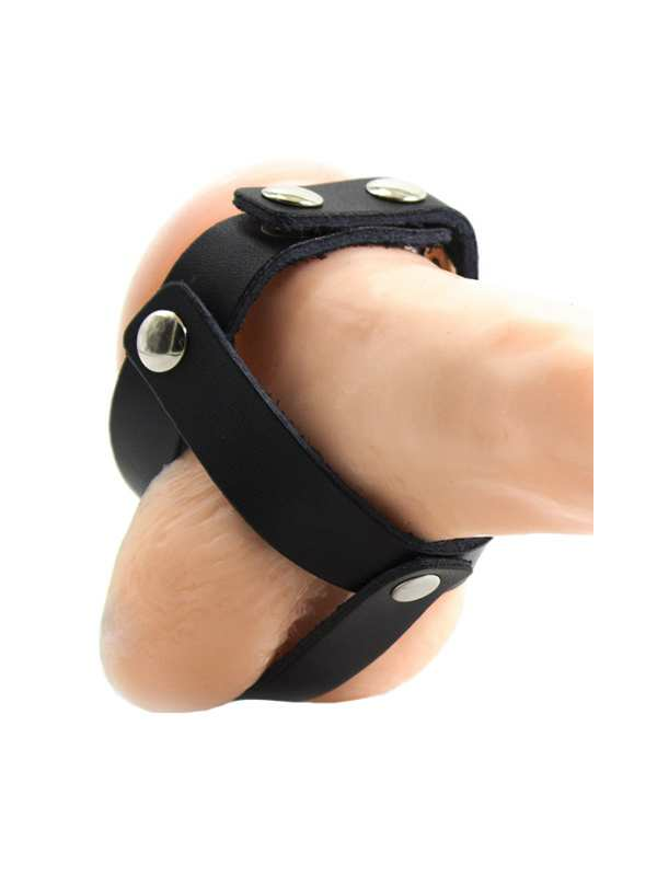 OHMAMA FETISH FUNDA CUERO DE CASTIDAD PARA TESTICULOS