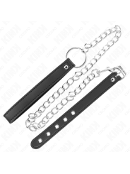 KINK ANILLO PENE CUERO 215 X 2 CM CON CADENA METAL 60 CM Y CORREA DE CUERO