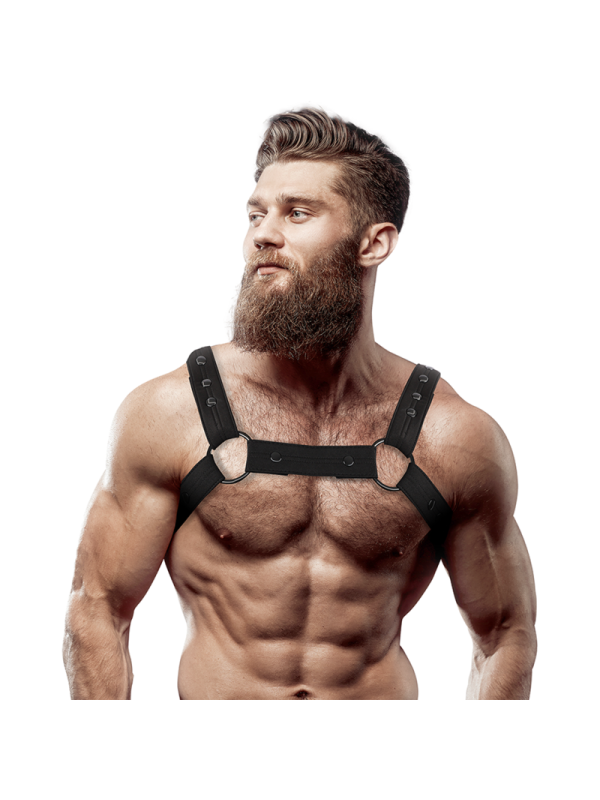 FETISH SUBMISSIVE ATTITUDE ARNES DEPORTIVO AJUSTABLE NEOPRENO PECHO HOMBRE