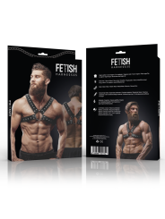 FETISH SUBMISSIVE ATTITUDE ARNES ECOPIEL PECHO CRUZADO CON TACHUELAS HOMBRE