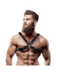 FETISH SUBMISSIVE ATTITUDE ARNES BULLDOG AJUSTABLE ECOPIEL PECHO CRUZADO HOMBRE