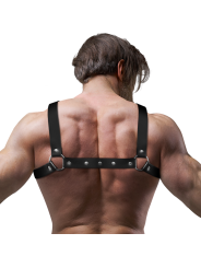 FETISH SUBMISSIVE ATTITUDE ARNES BULLDOG AJUSTABLE ECOPIEL PECHO CRUZADO HOMBRE