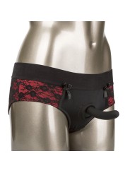 CALEXOTICS SCANDAL SET DE BRAGUITAS SIN ENTREPIERNAS CON DIDLO TALLA S M