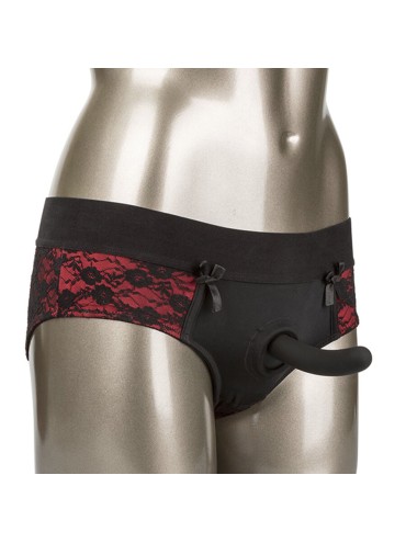 CALEXOTICS SCANDAL SET DE BRAGUITAS SIN ENTREPIERNAS CON DIDLO TALLA S M