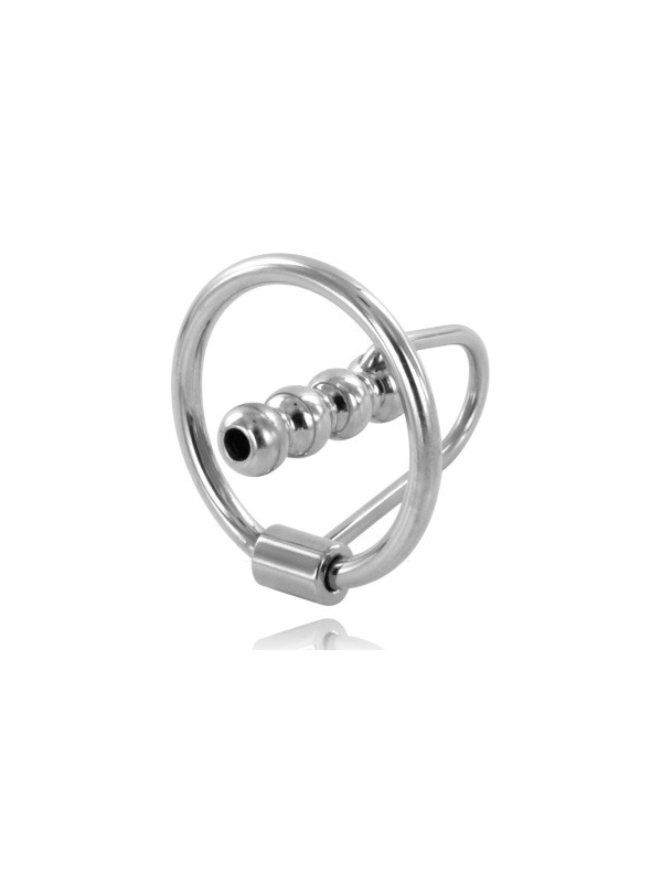 METAL HARD ANILLO GLANDE CON PLUG URETRAL 28MM