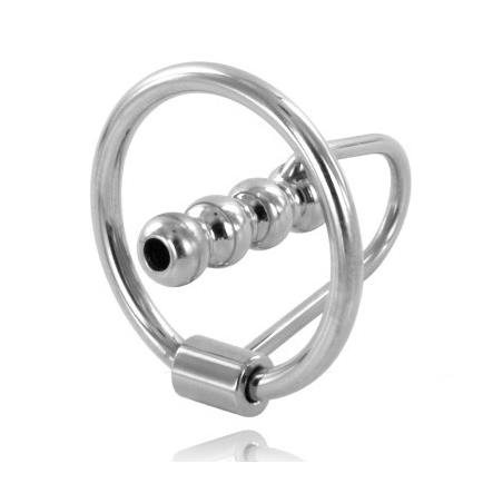 METAL HARD ANILLO GLANDE CON PLUG URETRAL 30MM
