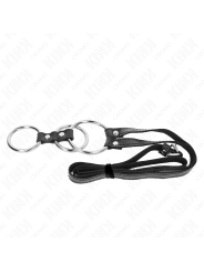 KINK ANILLO PENE METAL TRIPLE 38 CM A 5 CM CON CINTURON POLIPIEL 112 CM