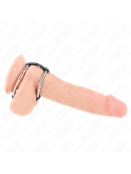 KINK ANILLO PENE METAL DOBLE 38 CM A 5 CM CONECTADOS CON CUERO