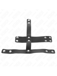 KINK ANILLO JAULA PENE CUERO CON DIVISOR DE BOLAS AJUSTABLE