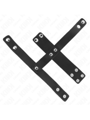 KINK ANILLO JAULA PENE CUERO CON DIVISOR DE BOLAS AJUSTABLE