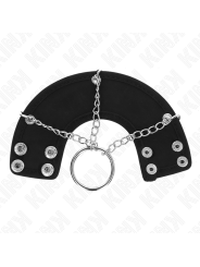 KINK ANILLO PENE 4 CM CADENA 7 CM METAL CON CINTURON POLIPIEL
