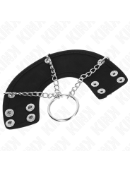 KINK ANILLO PENE 4 CM CADENA 7 CM METAL CON CINTURON POLIPIEL