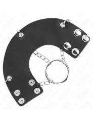 KINK ANILLO PENE 4 CM CADENA 7 CM METAL CON CINTURON CUERO