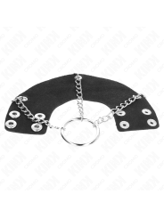 KINK ANILLO PENE 4 CM CADENA 7 CM METAL CON CINTURON CUERO