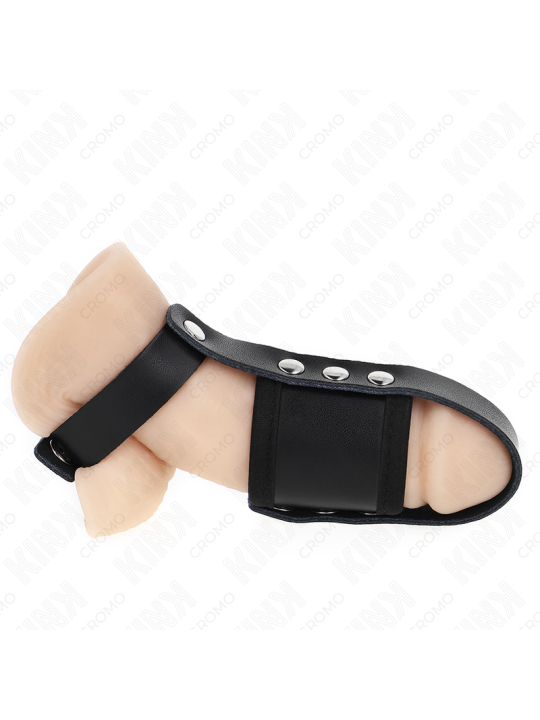 KINK ANILLO JAULA PENE CUERO CON CORREA DIVISORIA DE BOLAS RECUBIERTO AJUSTABLE