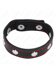 KINK ANILLO PENE CUERO CON CIERRE A PRESION FORRO ROJO 21 X 15 CM