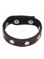 KINK ANILLO PENE CUERO CON CIERRE A PRESION FORRO ROJO 21 X 15 CM