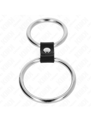 KINK ANILLO PENE DOBLE METAL 37 CM A 5 CM CONECTADOS POR CORREA POLIPIEL MODELO 1