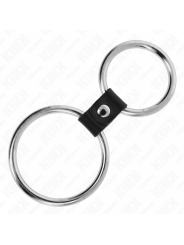 KINK ANILLO PENE DOBLE METAL 37 CM A 5 CM CONECTADOS POR CORREA POLIPIEL MODELO 1