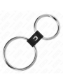 KINK ANILLO PENE DOBLE METAL 37 CM A 5 CM CONECTADOS POR CORREA POLIPIEL MODELO 1