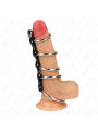 KINK 5 ANILLOS PENE METAL 32 CM A 5 CM CONECTADOS POR POLIPIEL