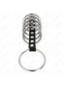 KINK 7 ANILLOS PENE METAL 32 CM A 5 CM CONECTADOS POR POLIPIEL