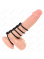 KINK 5 ANILLOS PENE SILICONA 38 CM A 48 CM CONECTADOS POR CUERO