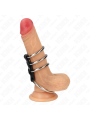 KINK 4 ANILLOS PENE METAL 37 CM A 5 CM CONECTADOS POR CUERO