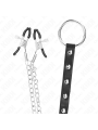 KINK ANILLO PENE METAL CON CADENA Y PINZAS PARA PEZONES AJUSTABLE