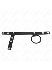 KINK ANILLO PENE SILICONA 38 CM CON DIVISOR DE BOLAS Y CORREA DE CUERO 22 X 15 CM