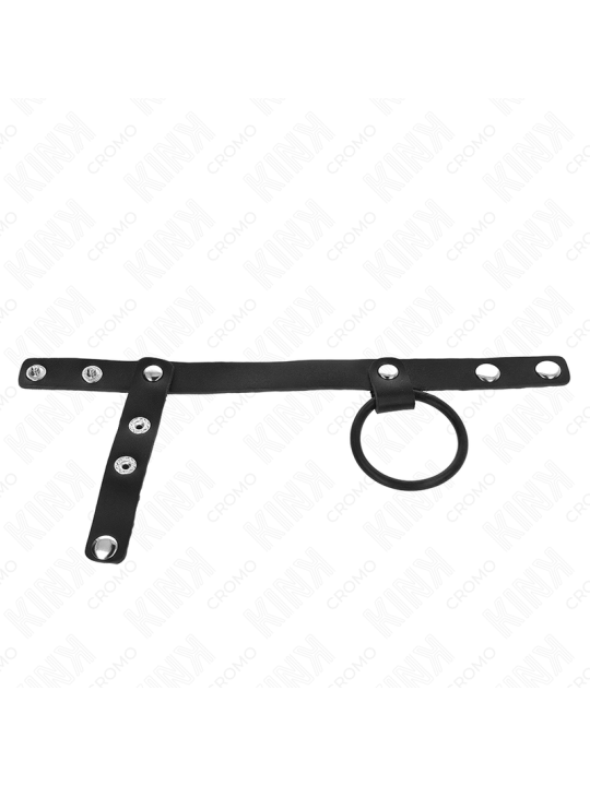 KINK ANILLO PENE SILICONA 38 CM CON DIVISOR DE BOLAS Y CORREA DE CUERO 22 X 15 CM