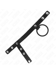 KINK ANILLO PENE SILICONA 38 CM CON DIVISOR DE BOLAS Y CORREA DE CUERO 22 X 15 CM