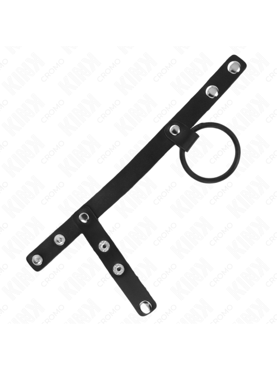 KINK ANILLO PENE SILICONA 38 CM CON DIVISOR DE BOLAS Y CORREA DE CUERO 22 X 15 CM