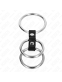 KINK ANILLO PENE TRIPLE METAL 37 CM A 5 CM CONECTADOS CON CUERO