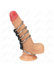 KINK 5 ANILLOS PENE 37 CM A 5 CM METAL CONECTADOS POR CUERO