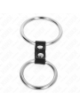 KINK ANILLO PENE DOBLE METAL 37 CM A 5 CM CONECTADOS POR CORREA POLIPIEL MODELO 2