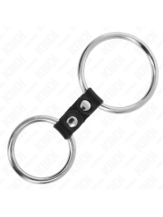 KINK ANILLO PENE DOBLE METAL 37 CM A 5 CM CONECTADOS POR CORREA POLIPIEL MODELO 2