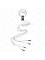 KINK ANILLO PENE TRIPLE METAL CROMADO 38 CM A 5 CM CADENA METAL 26 CM Y PINZAS PARA PEZONES MODELO 2