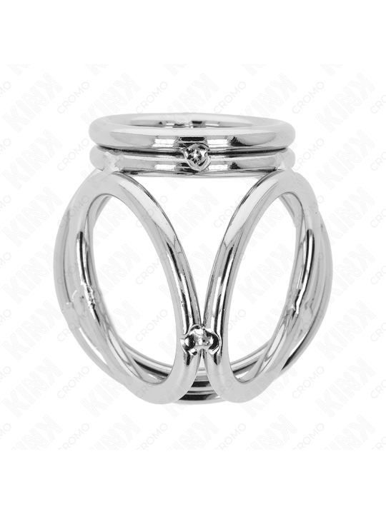 KINK ANILLO PENE TRIPLE METAL CROMADO 38 CM A 5 CM MODELO 1