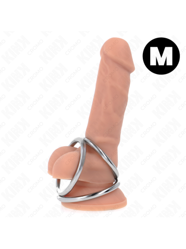 KINK ANILLO PENE TRIPLE METAL CROMADO 38 CM A 5 CM MODELO 2