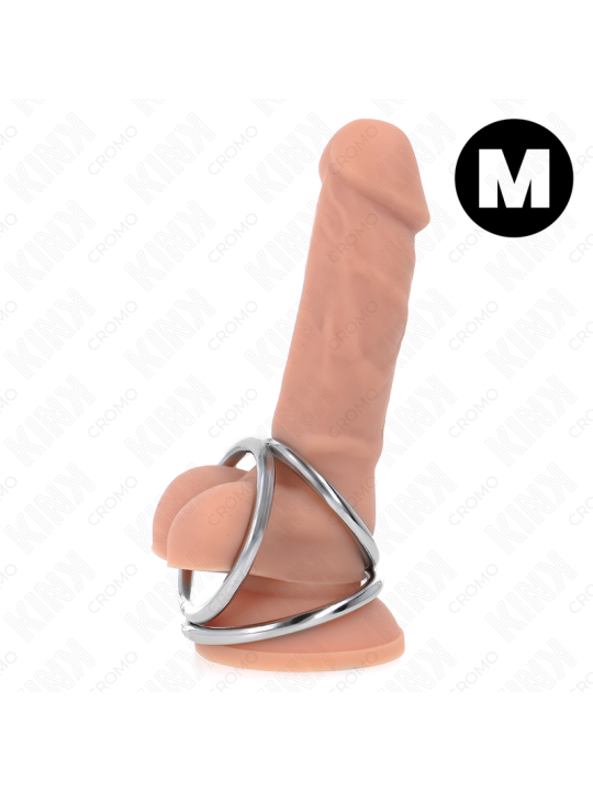 KINK ANILLO PENE TRIPLE METAL CROMADO 38 CM A 5 CM MODELO 2