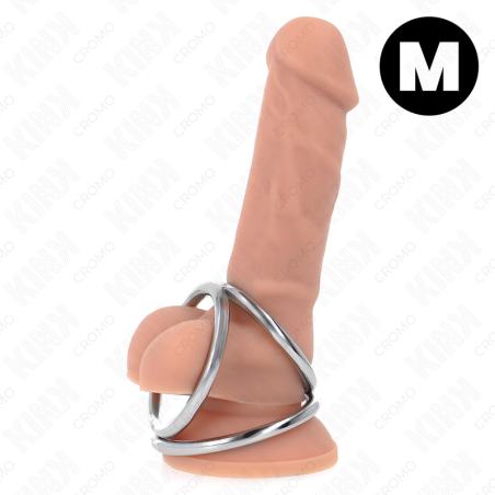 KINK ANILLO PENE TRIPLE METAL CROMADO 38 CM A 5 CM MODELO 2