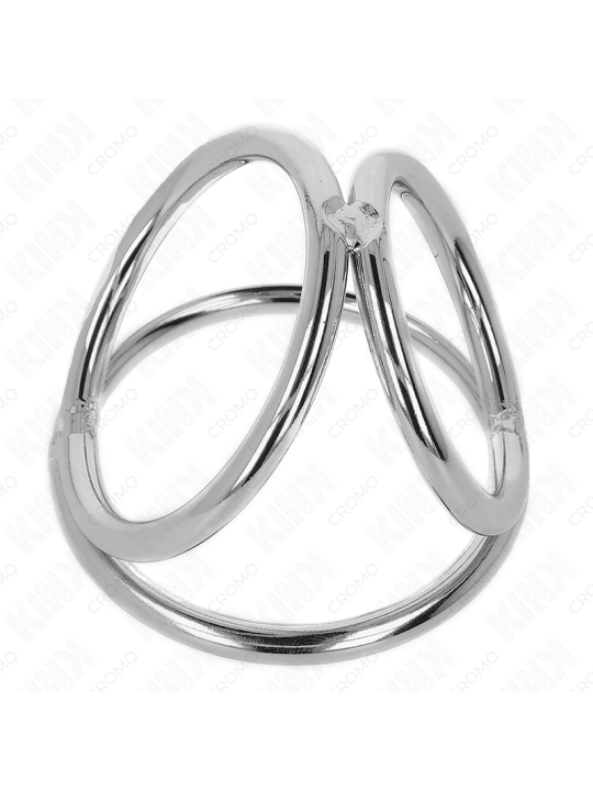 KINK ANILLO PENE TRIPLE METAL CROMADO 38 CM A 5 CM MODELO 2