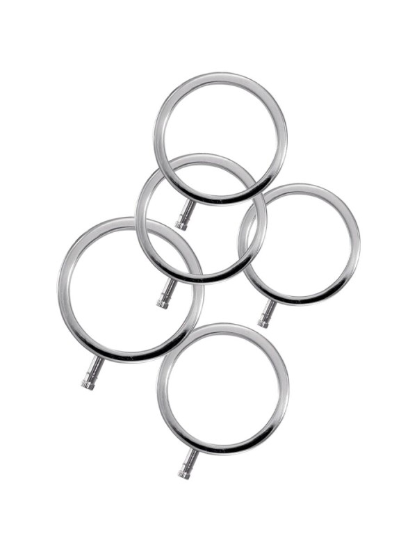 ELECTRASTIM ELECTRARINGS ANILLOS METALICOS PARA EL PENE PACK 5