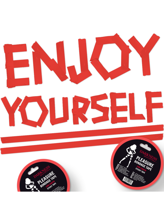 DARKNESS CINTA PARA BONDAGE ROJO ADHESIVA 15M