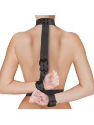 FETISH SUBMISSIVE BONDAGE CONJUNTO DE SUJECION PARA EL CUERPO DE CUELLO Y MUNEQUERAS