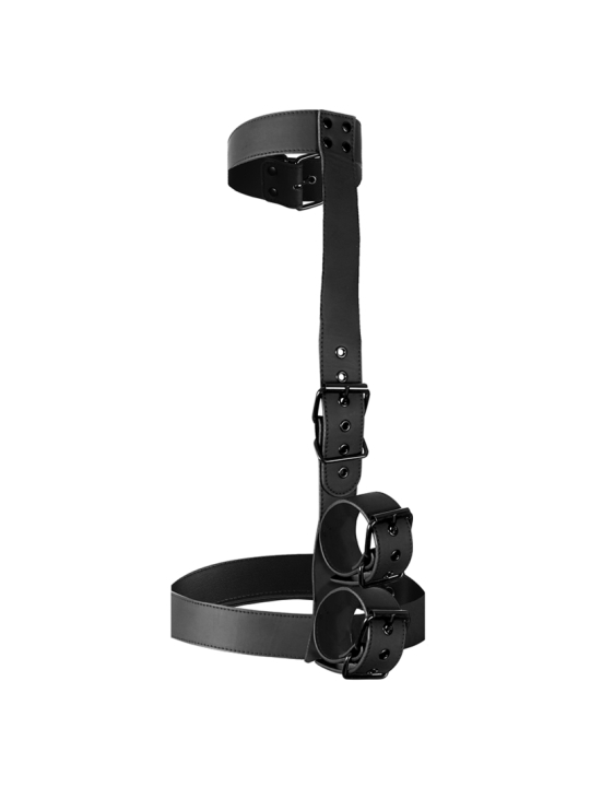 FETISH SUBMISSIVE BONDAGE CONJUNTO DE SUJECION PARA EL CUERPO DE CUELLO Y MUNEQUERAS