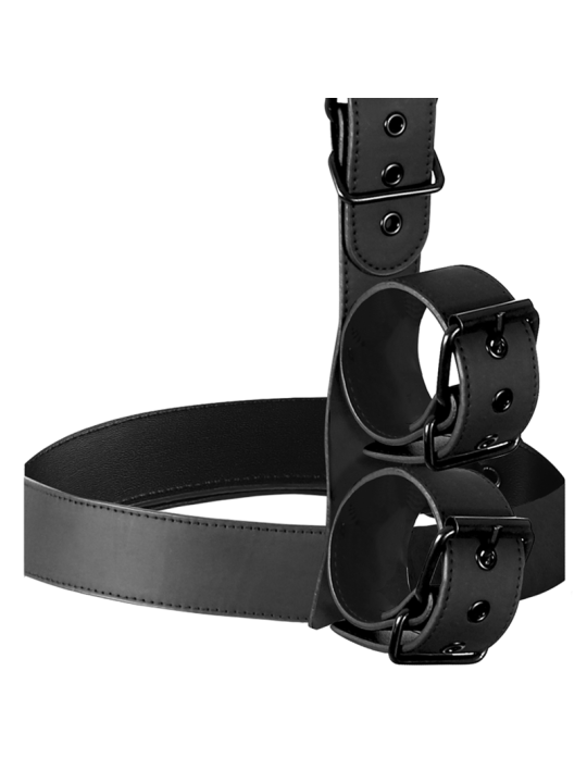 FETISH SUBMISSIVE BONDAGE CONJUNTO DE SUJECION PARA EL CUERPO DE CUELLO Y MUNEQUERAS