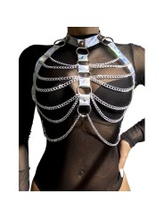 SUBBLIME 953737 ARNES DE PECHO CON ANILLOS Y CADENAS PLATA TALLA UNICA