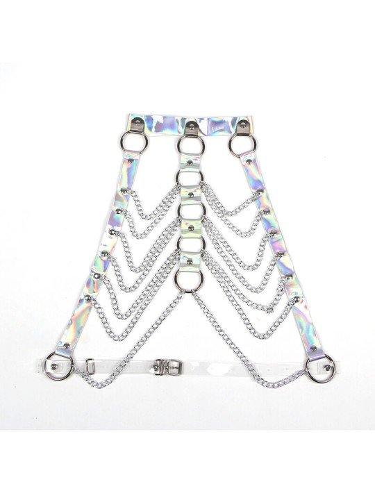 SUBBLIME 953737 ARNES DE PECHO CON ANILLOS Y CADENAS PLATA TALLA UNICA